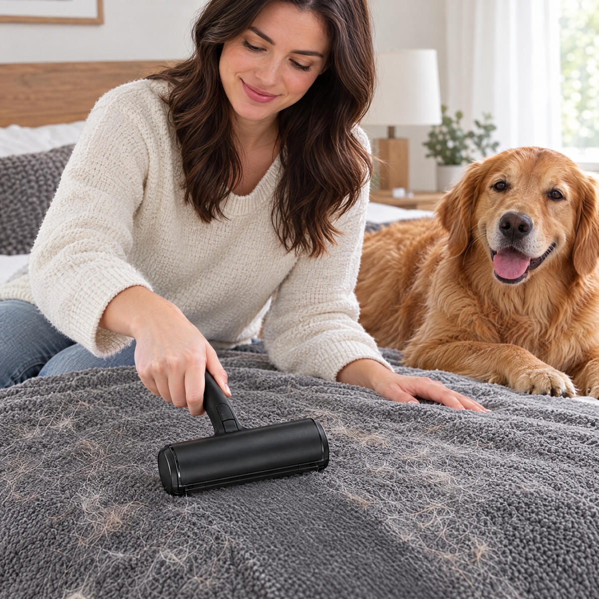 Pet hair removal roller – lifestyle photo 3