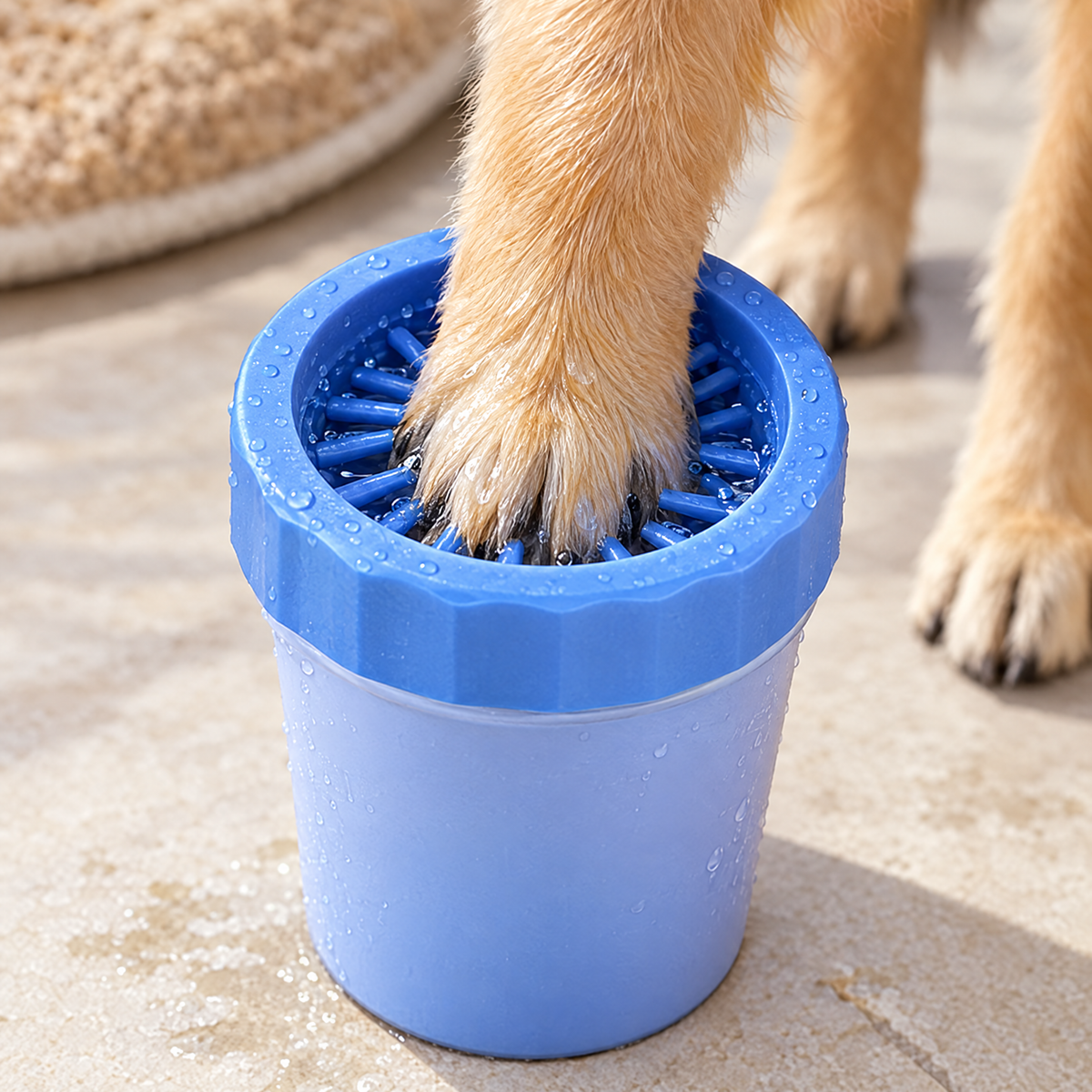 Pet dog paw cleaner cup – lifestyle photo 2