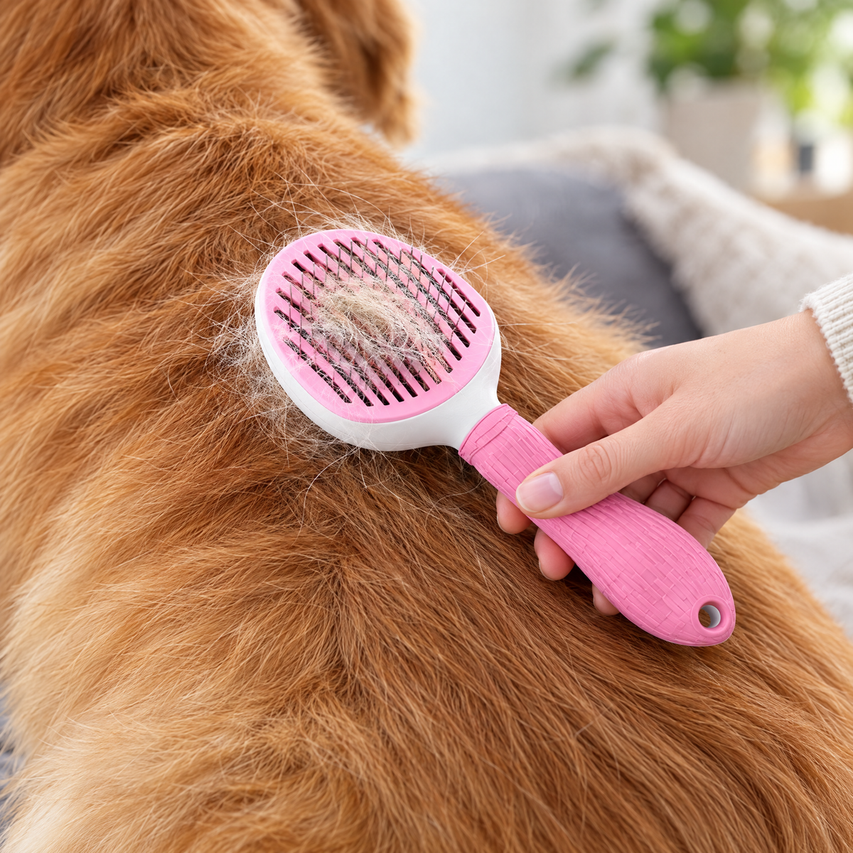 Self-cleaning pet hair comb – lifestyle photo 2