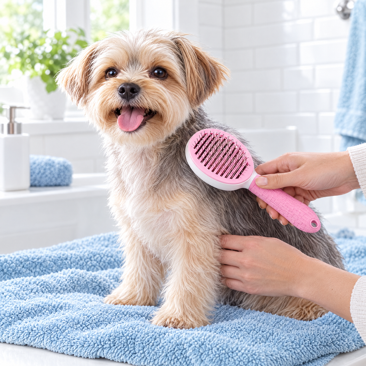Self-cleaning pet hair comb – lifestyle photo 3