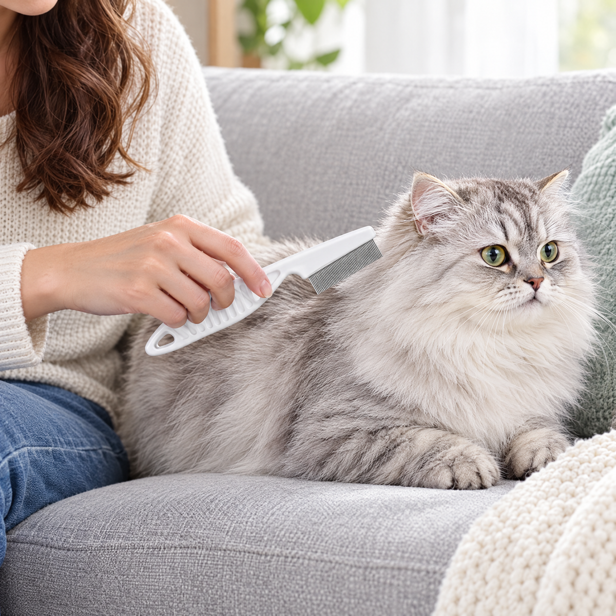 Cat flea comb – lifestyle photo 1