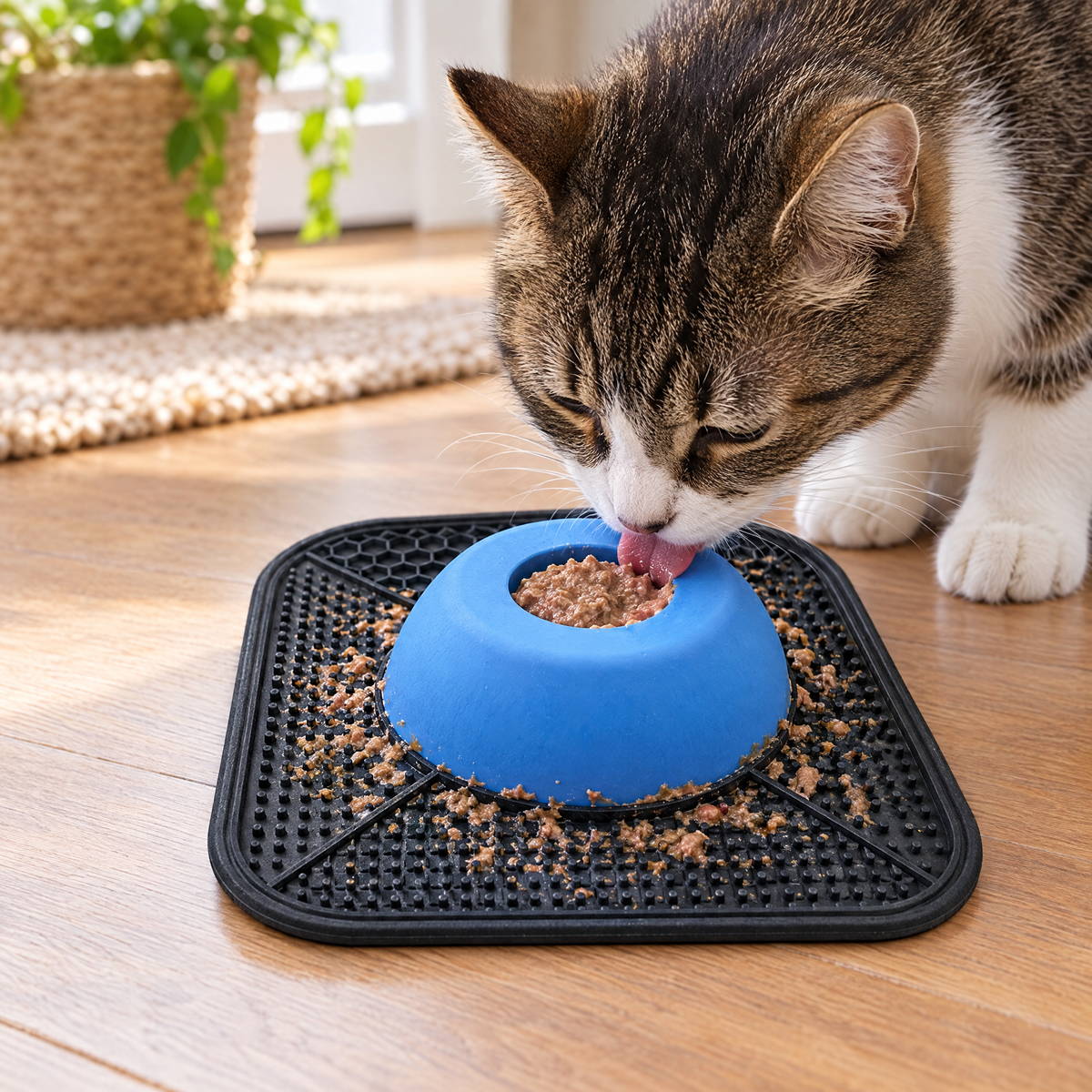 Slow feeder lick mat bowl – lifestyle photo 2