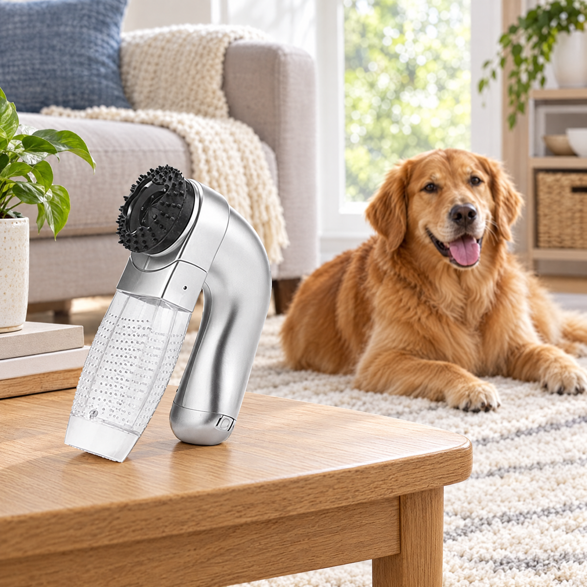 Pet hair vacuum groomer – lifestyle photo 3