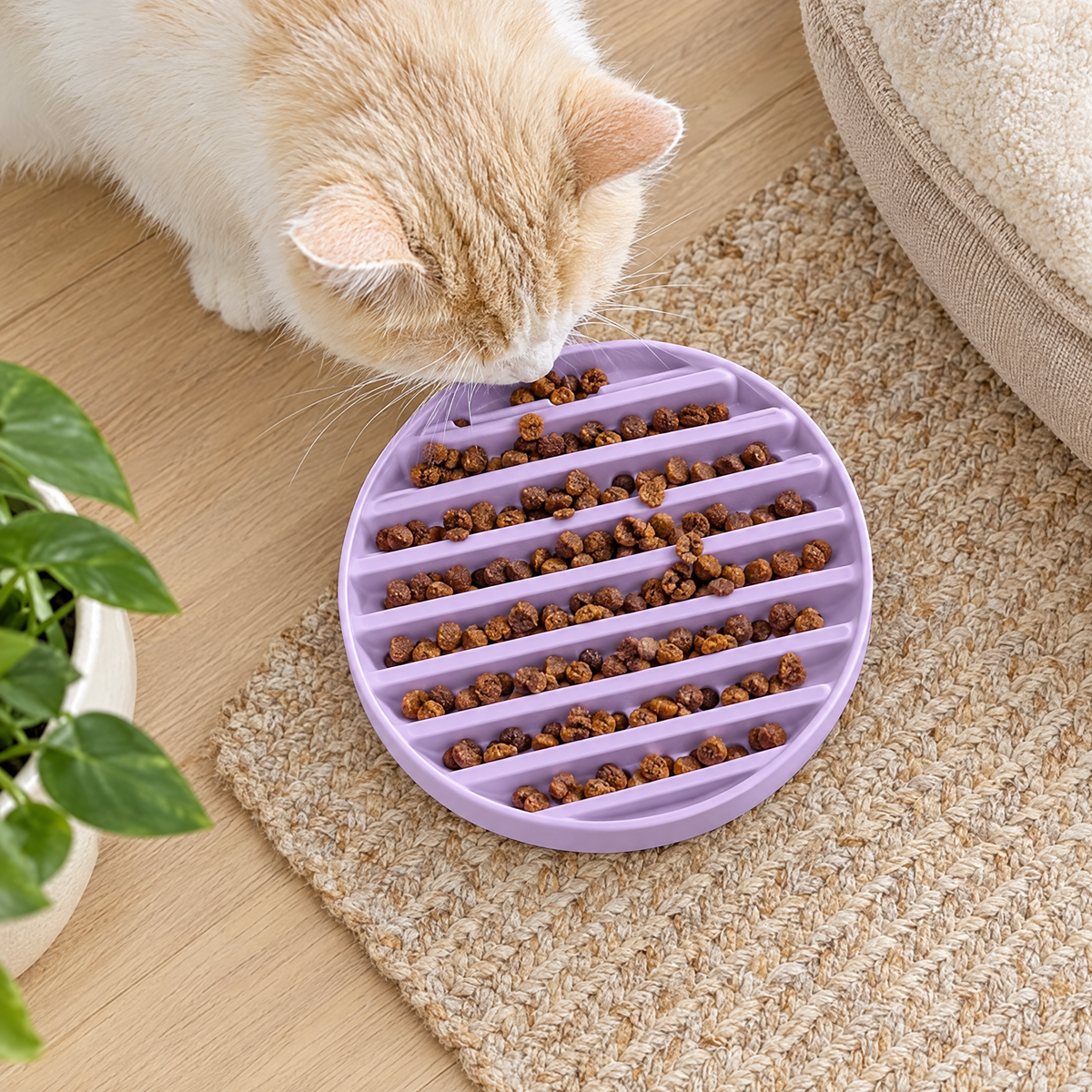 Silicone slow feeder bowl – lifestyle photo 3