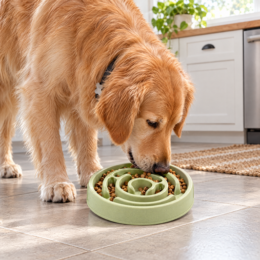 Slow feeder puzzle bowl – lifestyle photo 1