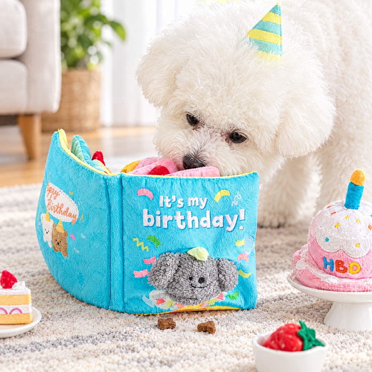 Dog treat puzzle book toy – lifestyle photo 3