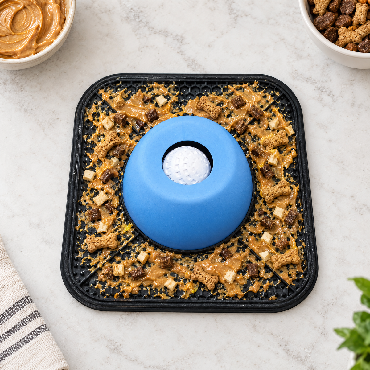 Slow feeder lick mat bowl – lifestyle photo 3