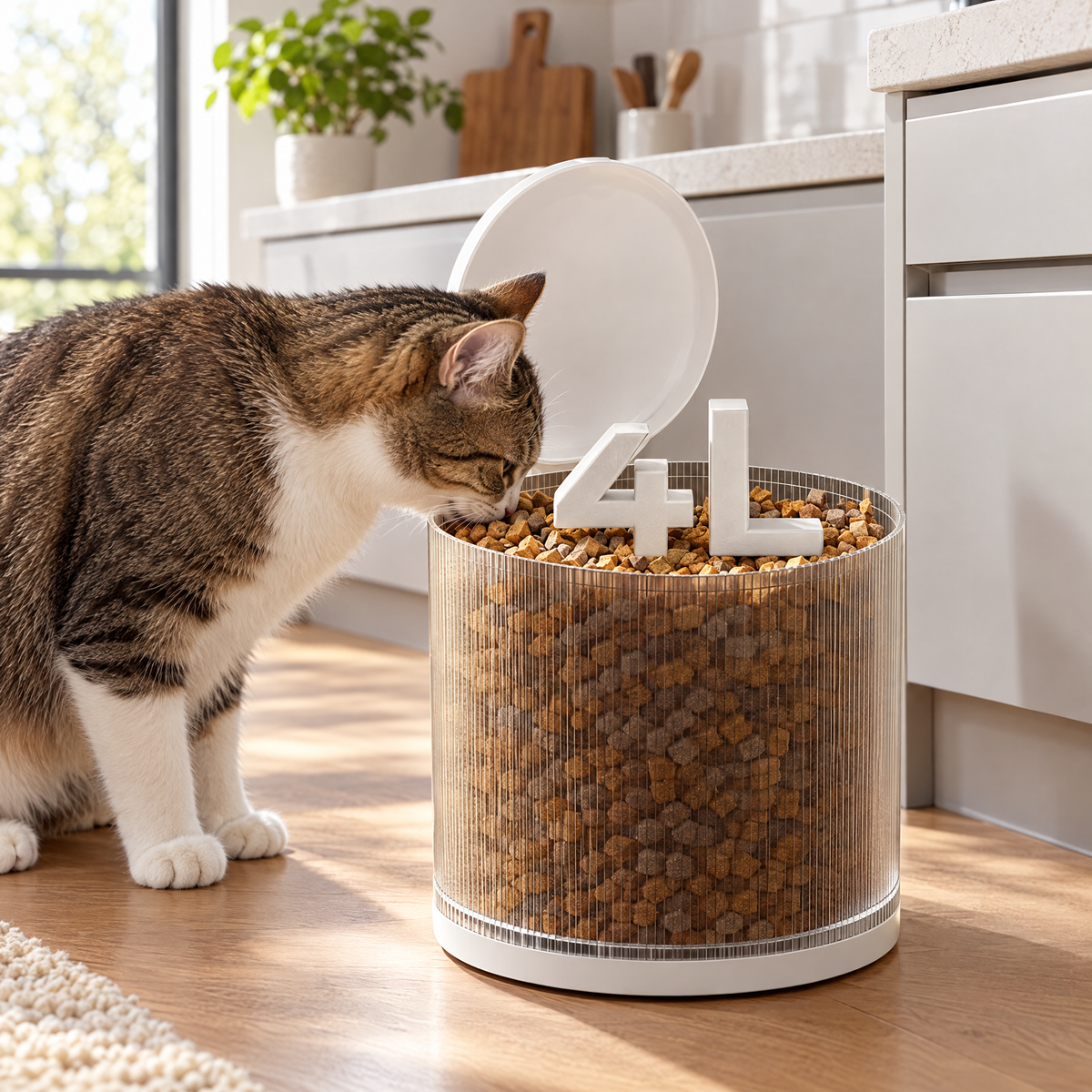 Smart automatic pet feeder – lifestyle photo 1