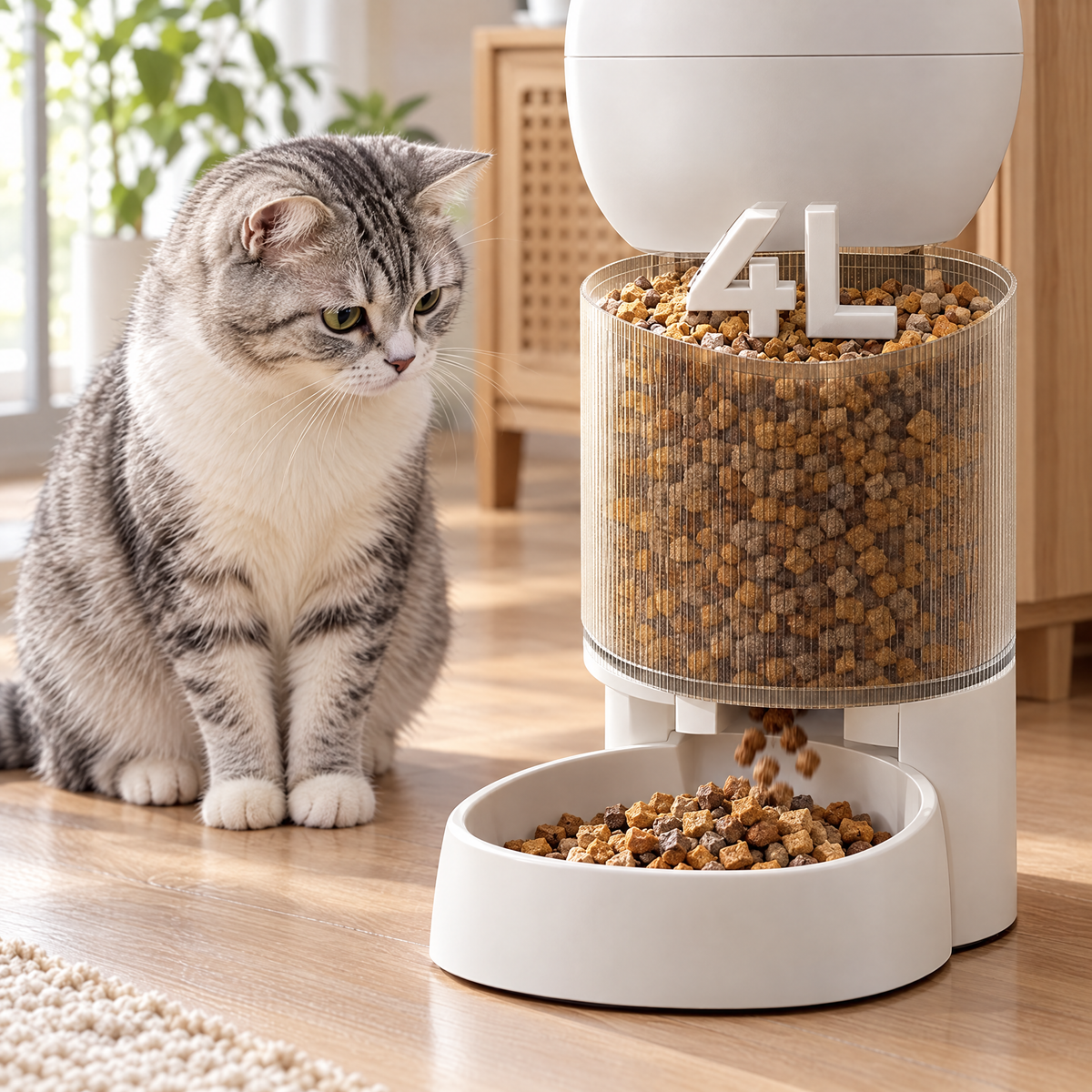 Smart automatic pet feeder – lifestyle photo 3