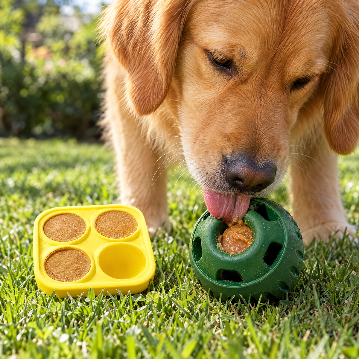Slow feeder licking ball – lifestyle photo 1