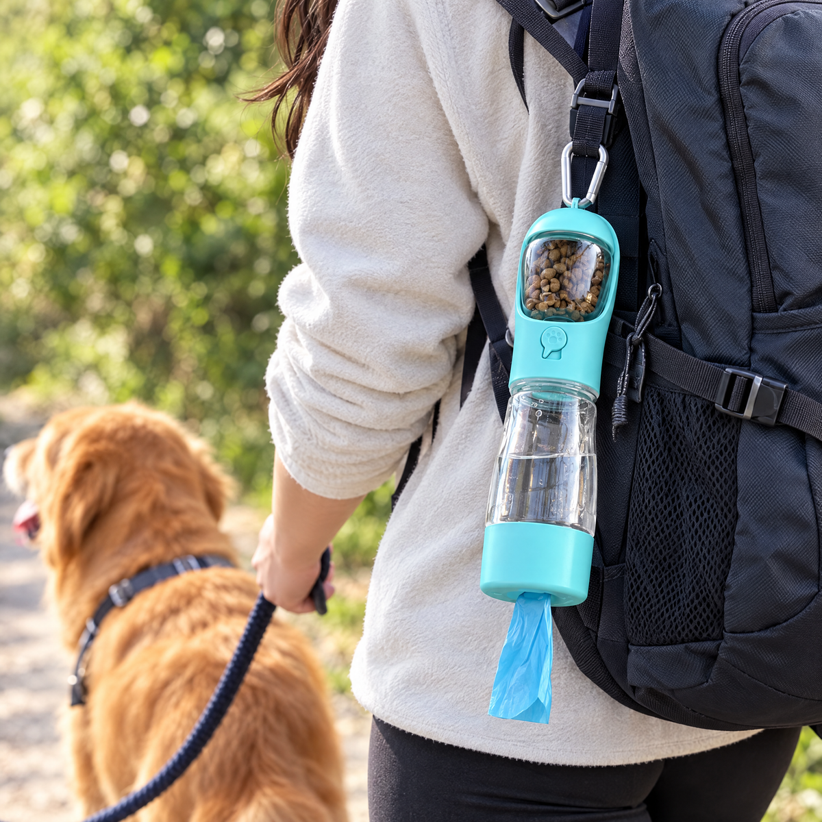 Portable pet food and water cup – lifestyle photo 3