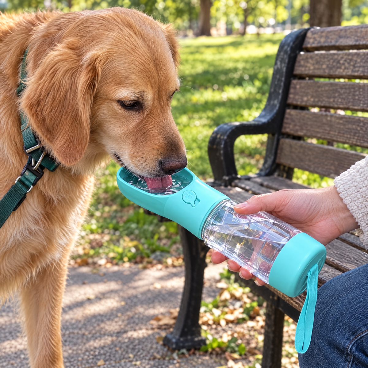 Portable pet food and water cup – lifestyle photo 2