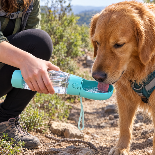 Portable pet food and water cup – lifestyle photo 1