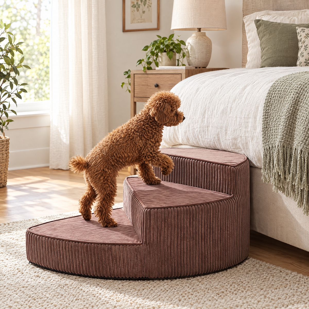 Rotatable pet stairs – lifestyle photo 1