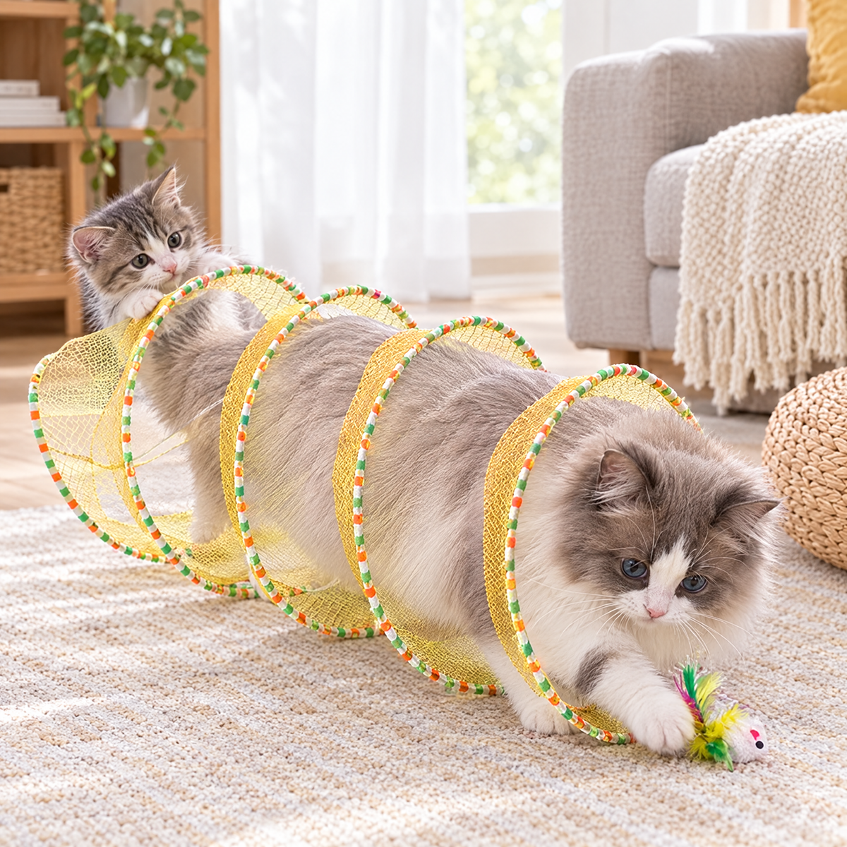 S-shaped cat tunnel – lifestyle photo 2