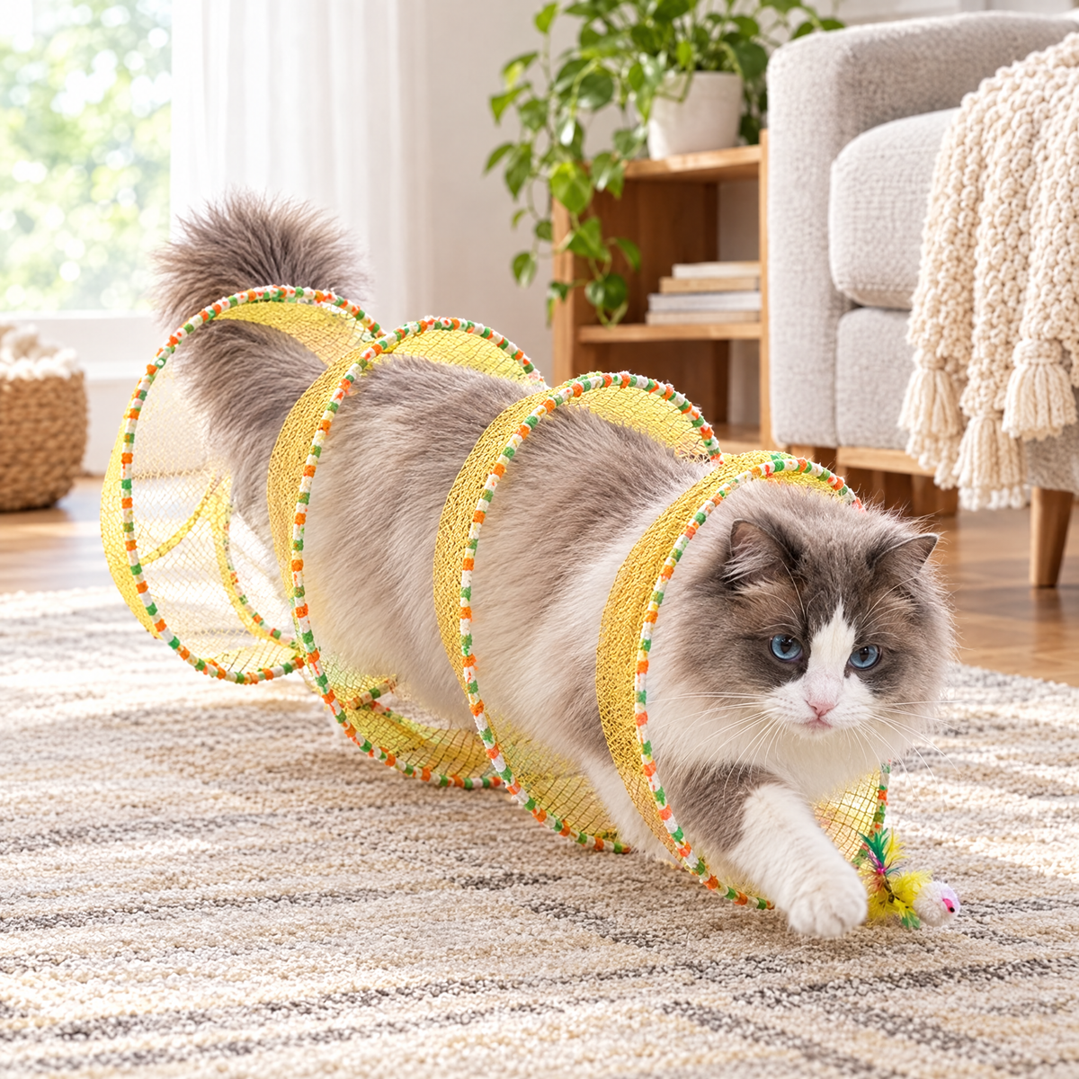 S-shaped cat tunnel – lifestyle photo 3