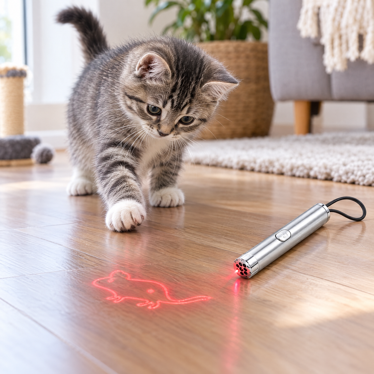 Laser cat toy pen – lifestyle photo 3