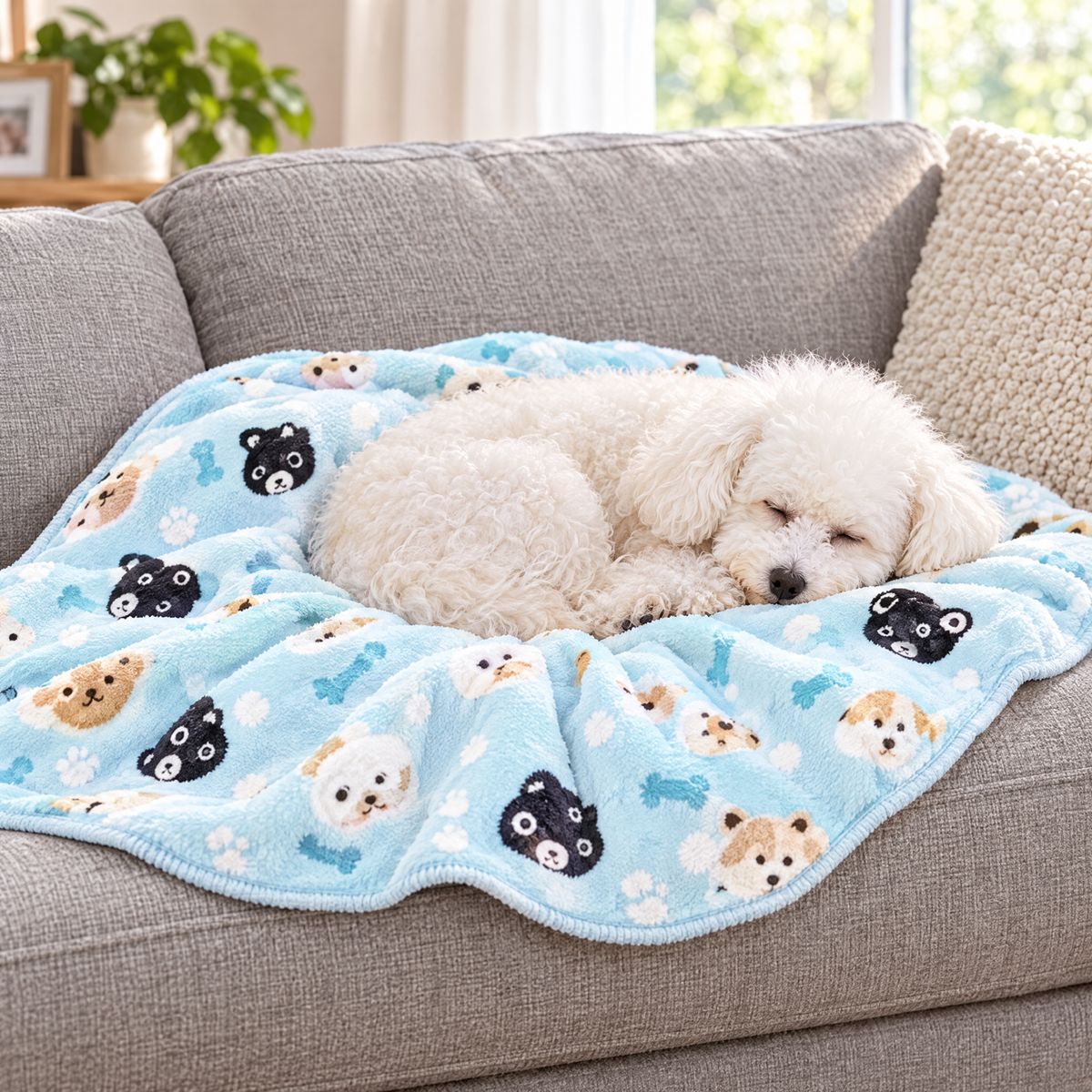 Flannel pet blanket – lifestyle photo 1
