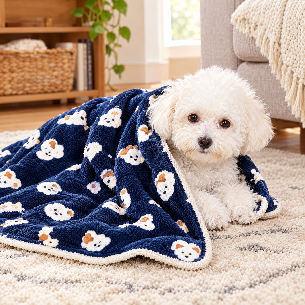 Flannel pet blanket – lifestyle photo 3