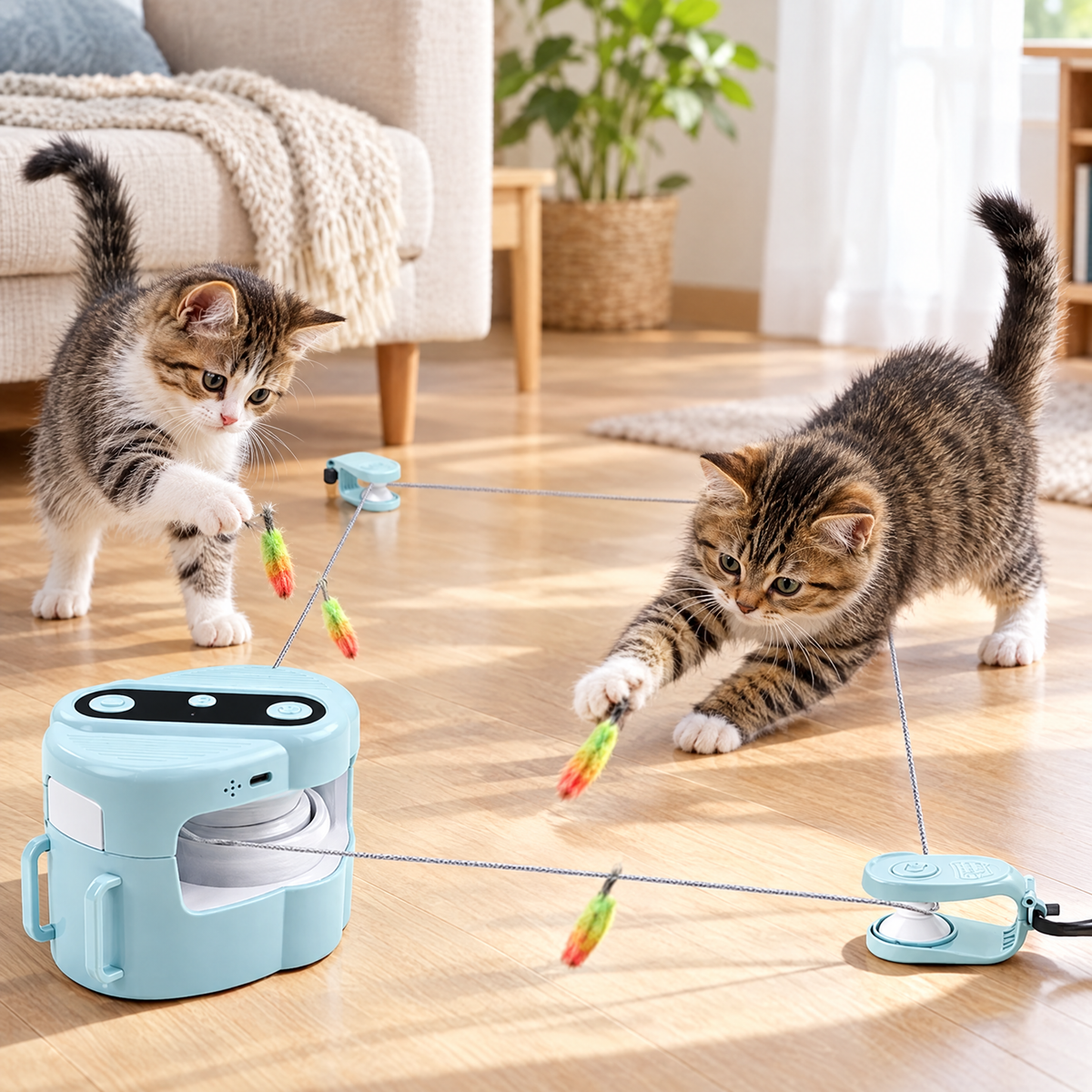 Automatic rotating cat toy – lifestyle photo 2