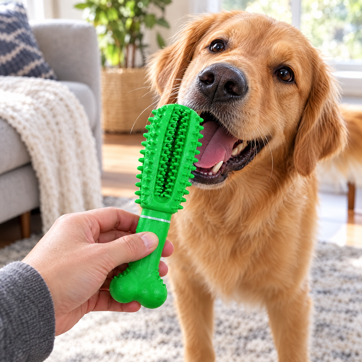 Rubber dental chew toy – lifestyle photo 3