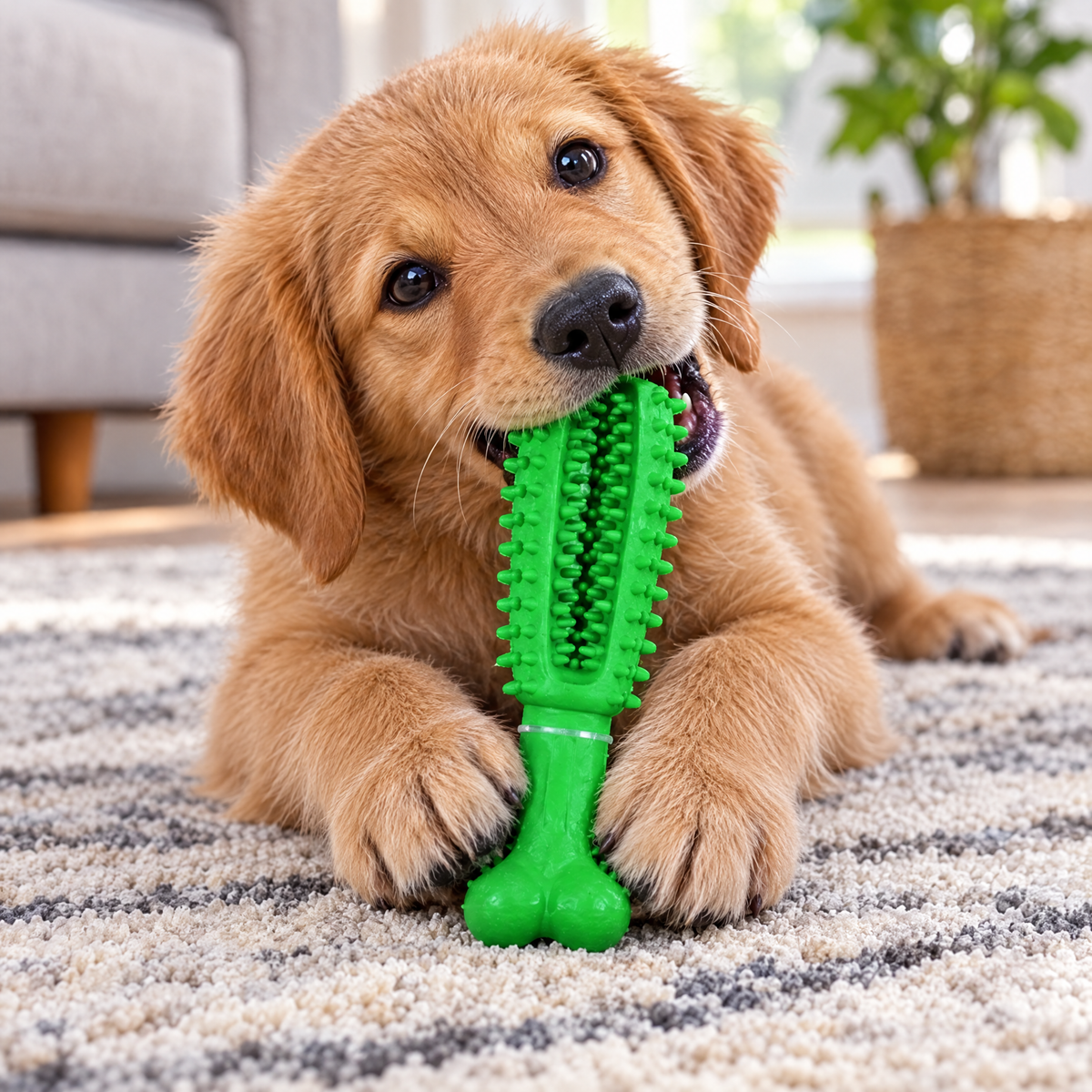 Rubber dental chew toy – lifestyle photo 2