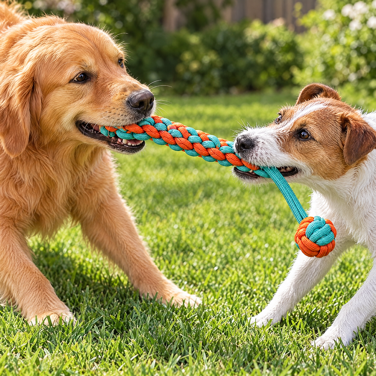 Cotton rope chew toy set – lifestyle photo 1