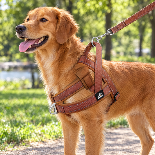 Breathable adjustable dog harness – lifestyle photo 1