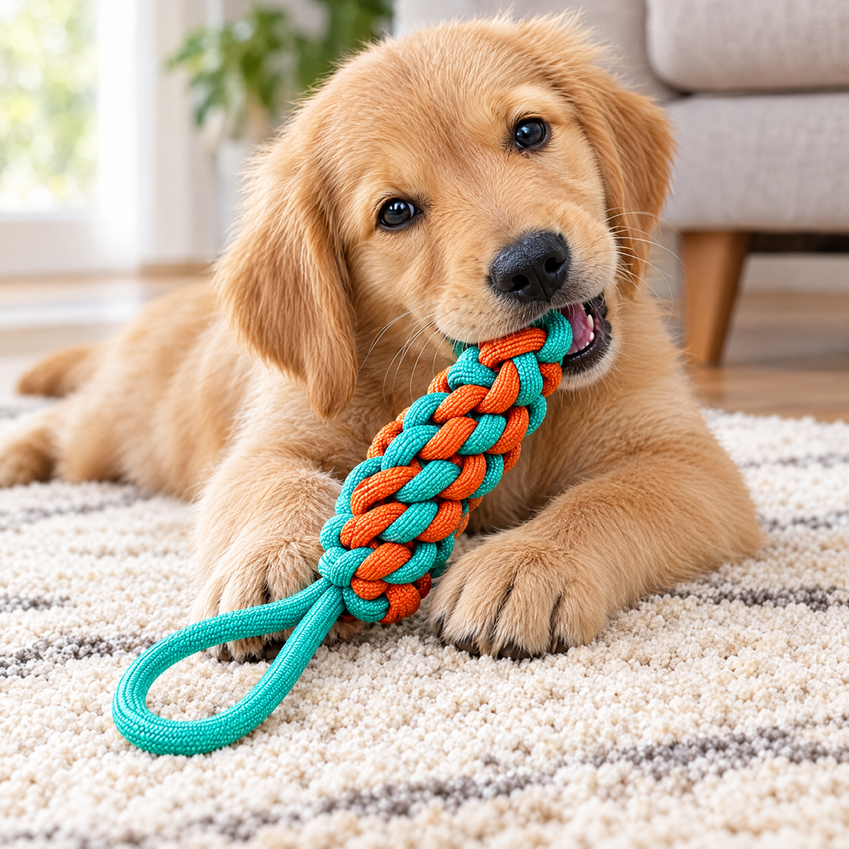 Cotton rope chew toy set – lifestyle photo 2