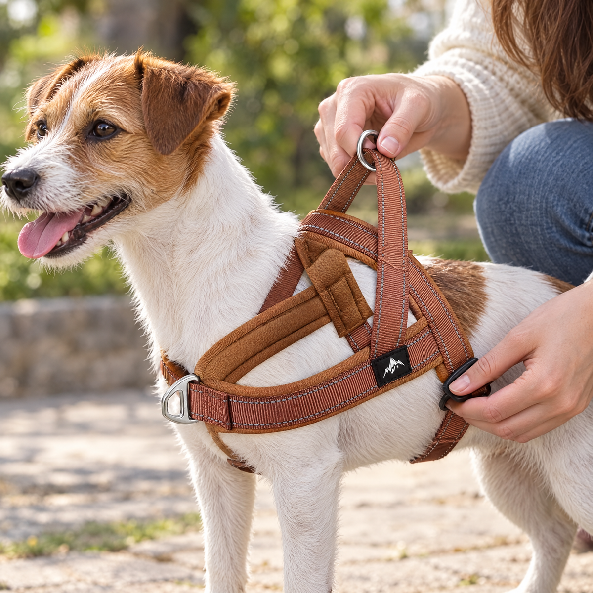Breathable adjustable dog harness – lifestyle photo 2
