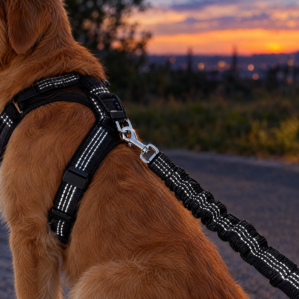 Reflective telescopic dog leash – lifestyle photo 3