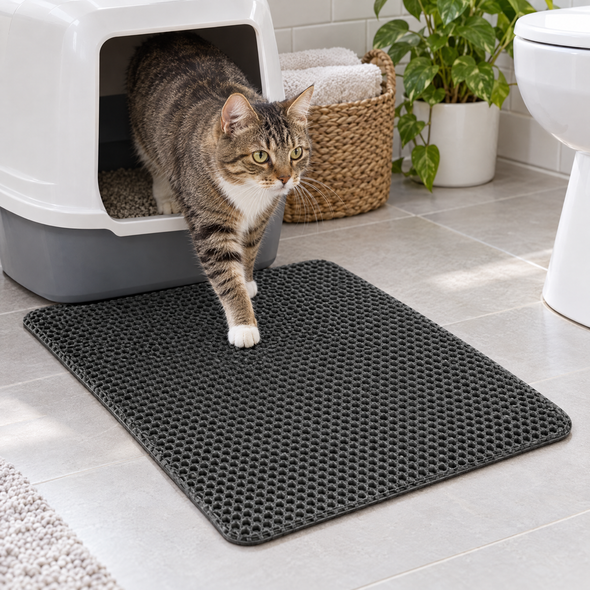 EVA cat litter mat – lifestyle photo 1