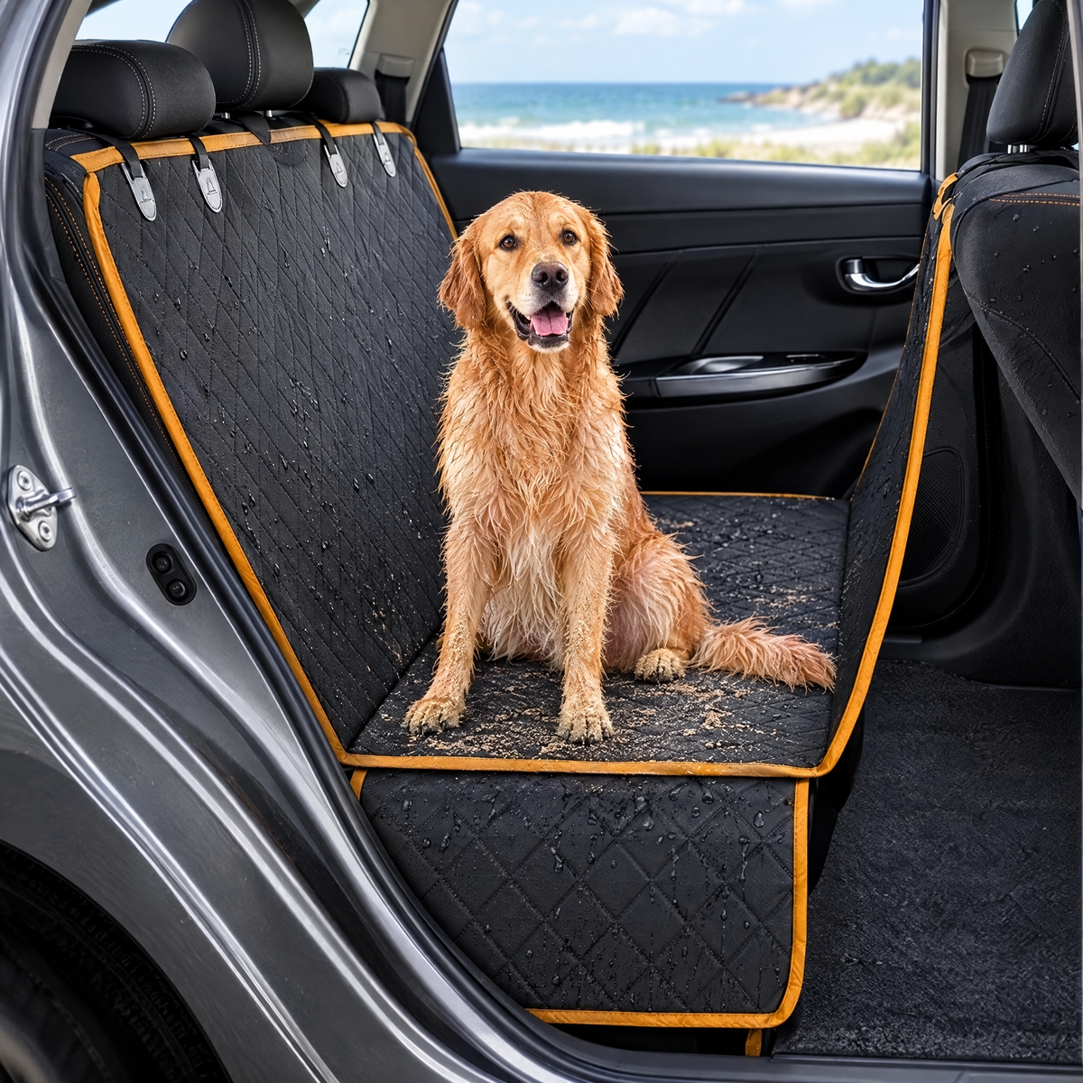 Waterproof pet car seat cover – lifestyle photo 3