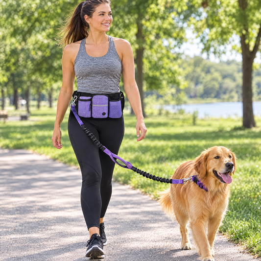 Training waist bag with leash – lifestyle photo 1