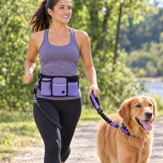 Training waist bag with leash – lifestyle photo 2