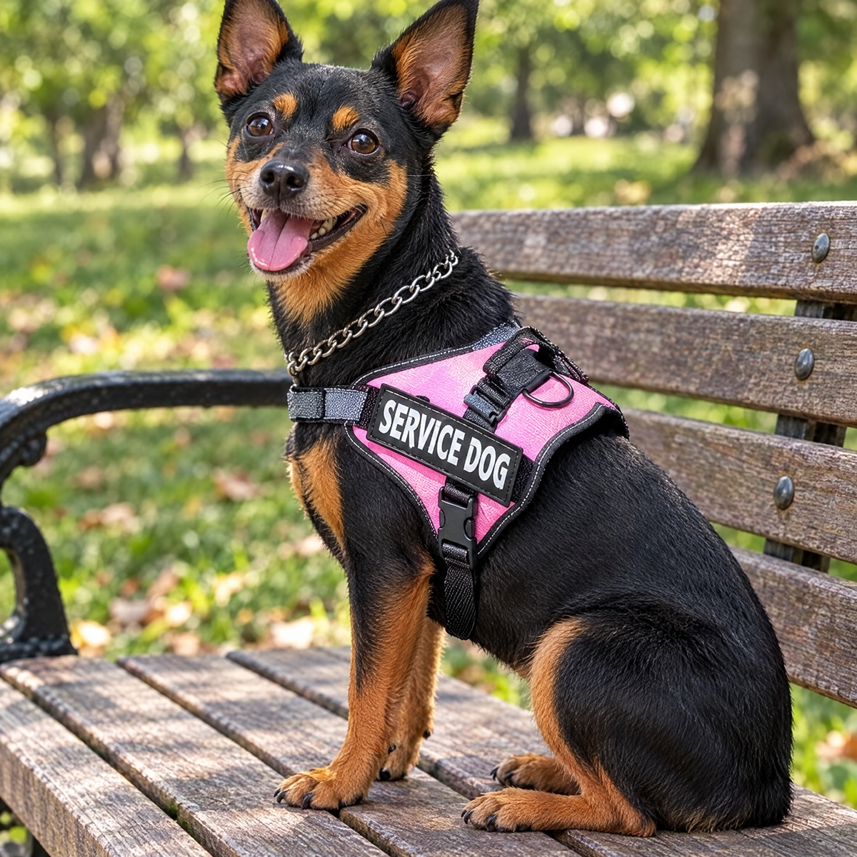 Reflective harness and leash set – lifestyle photo 3