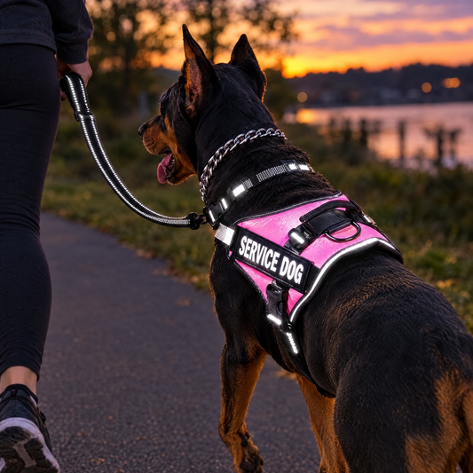 Reflective harness and leash set – lifestyle photo 2