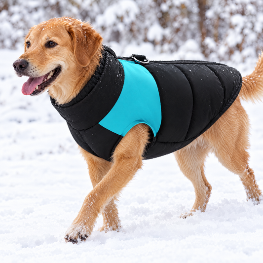 Windproof winter dog jacket – lifestyle photo 1
